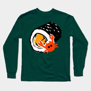 Crab Eating Sushi Long Sleeve T-Shirt